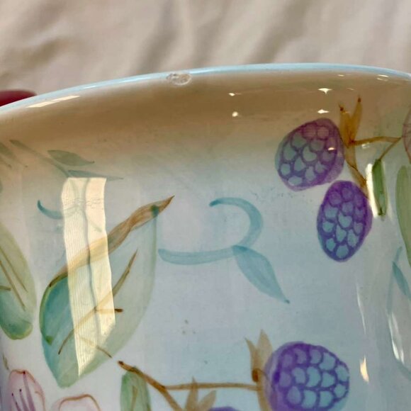 Vintage Capriware Ceramic Canister Set – White Floral & Berry Design – Set of 2 - Picture 3 of 16